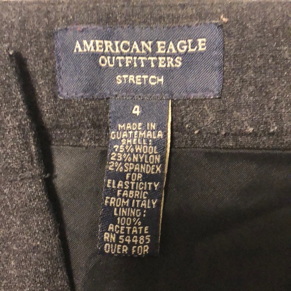 Charcoal Gray Wool Skirt - Picture 3 of 5